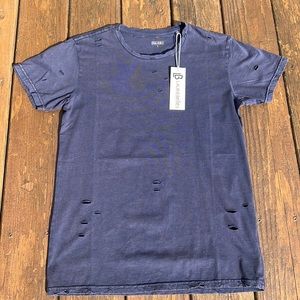 Distressed Navy Blue Women's Top